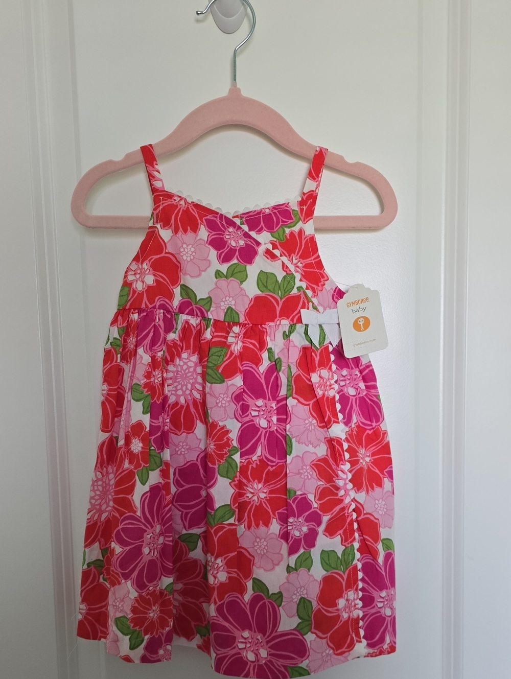 Gymboree Pink, Red & Green Floral Sundress